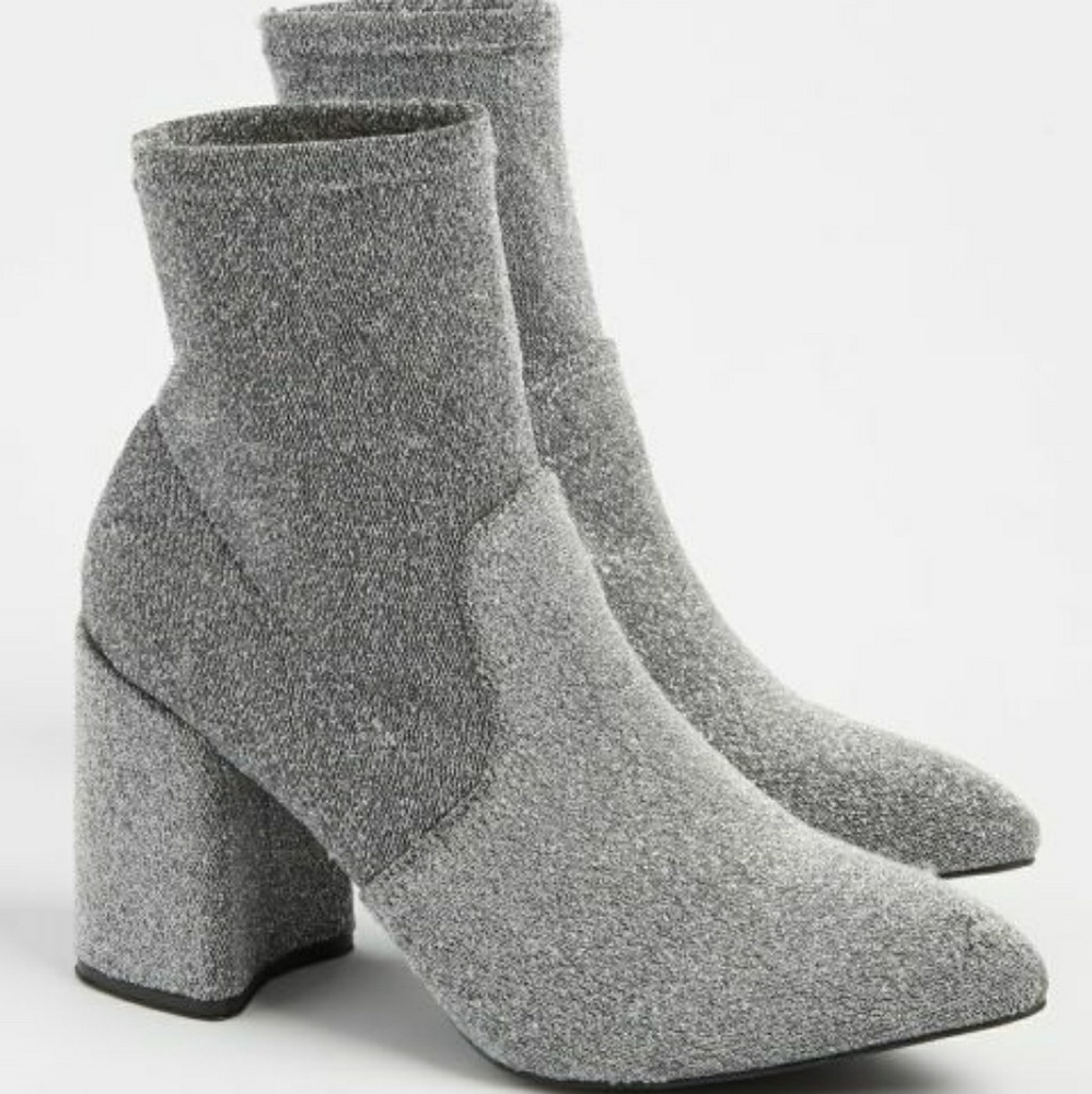 Silver Metallic Bootie